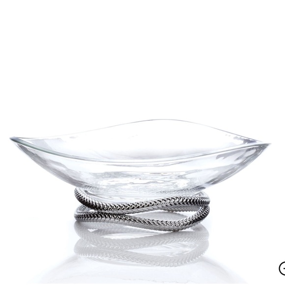 Nambe Braid Centerpiece Glass Bowl